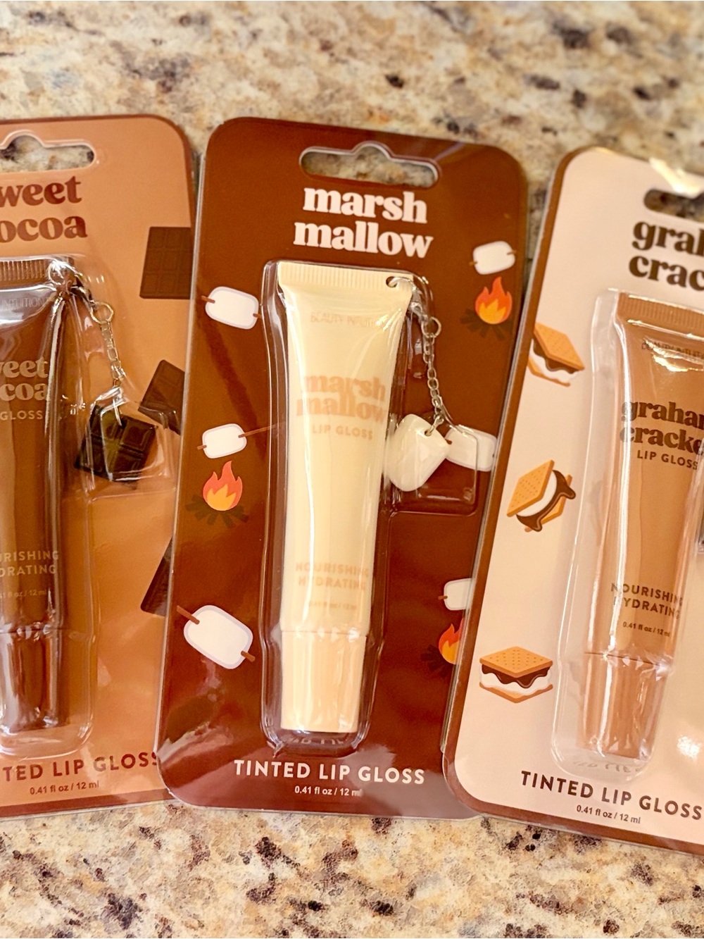 Beauty Intuition Tinted Lip Gloss Set - Sweet Cocoa, Marshmallow, Graham Cracker